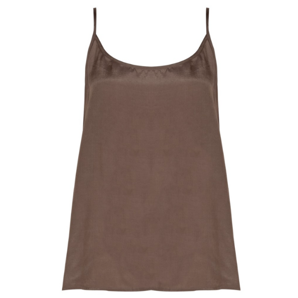 Smoke Camisole Top With Adjustable Straps