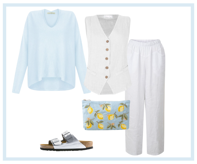 White & Blue
