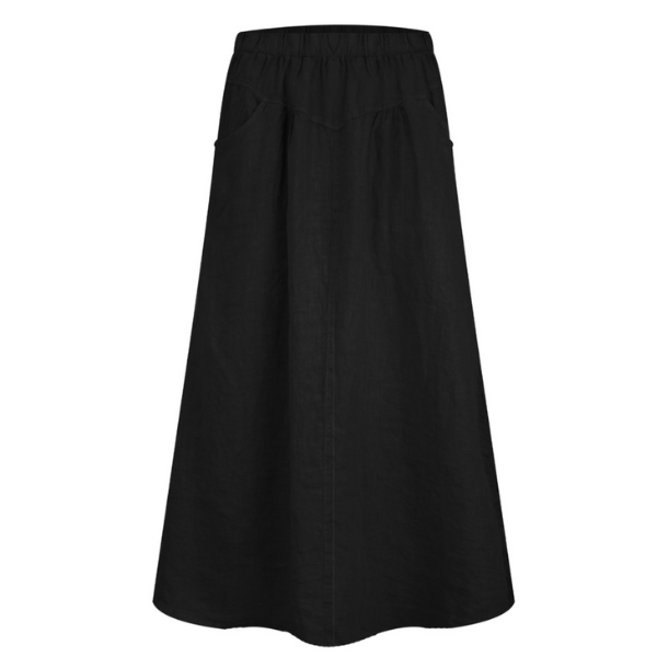Orla Black Linen Skirt