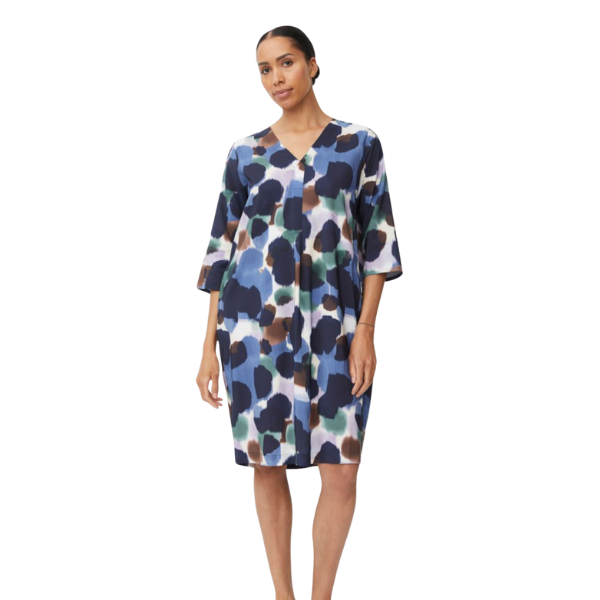 MaNodetta Navy Blazer Print Dress