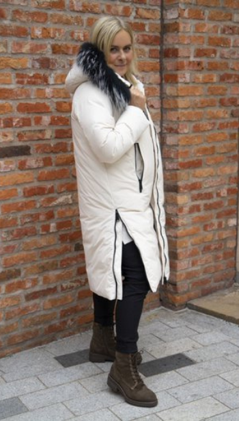 Frandsen Ingrid Fur Trim Hood Coat