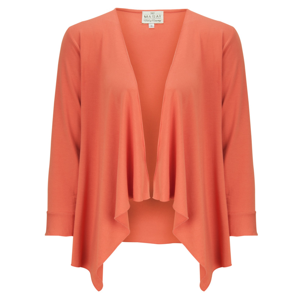 Masai Clothing NEW Ines Open Front Cardigan in Tangerine