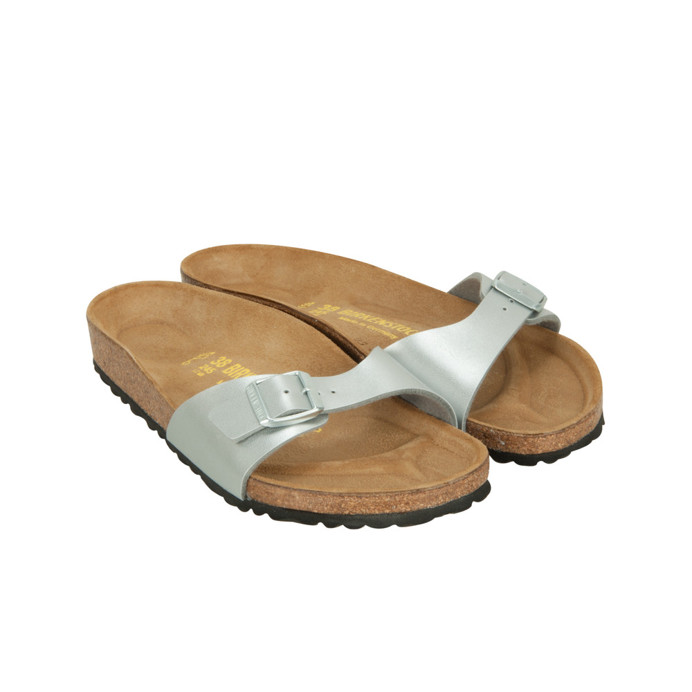 Birkenstock Single Strap Sandal in Silver