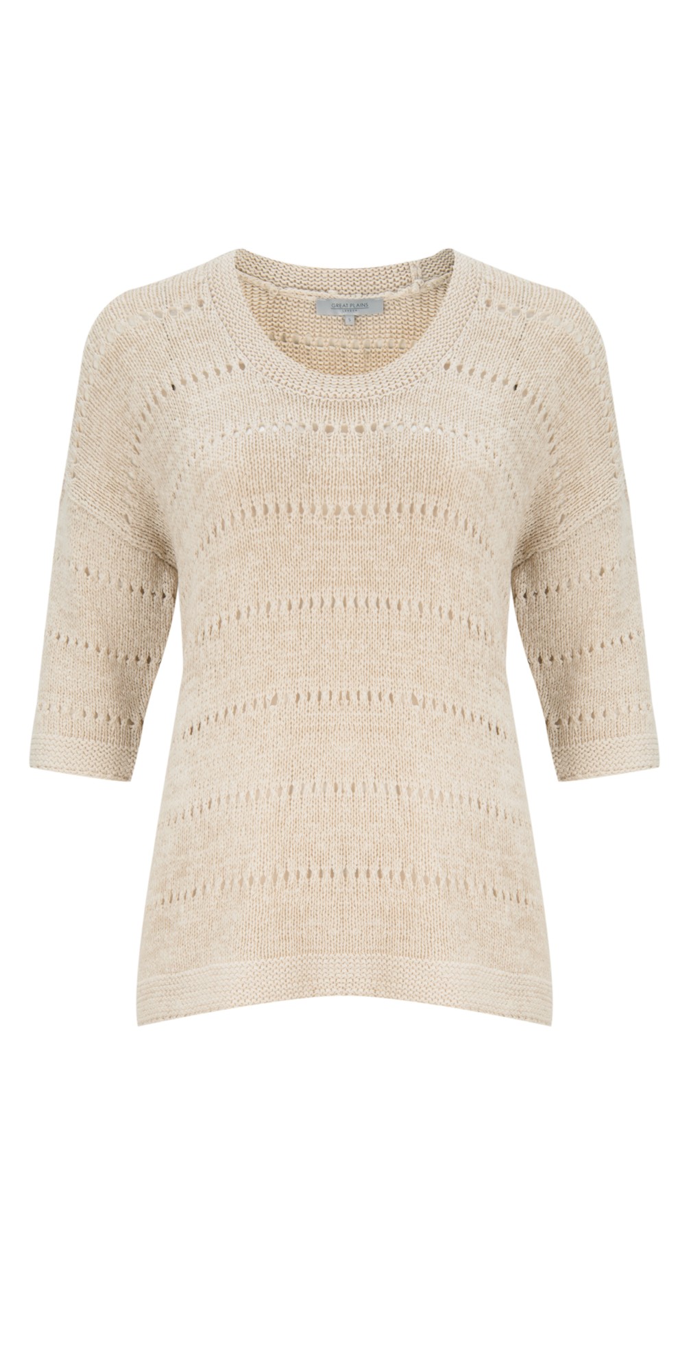 Great Plains MARISSA KNIT STRIPE TOP in Straw
