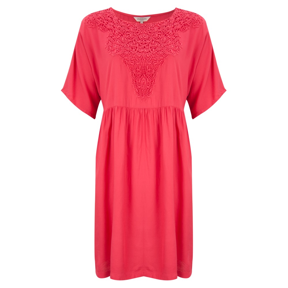 Great Plains Dreamcatcher Relaxed Lace Dress in Papaya