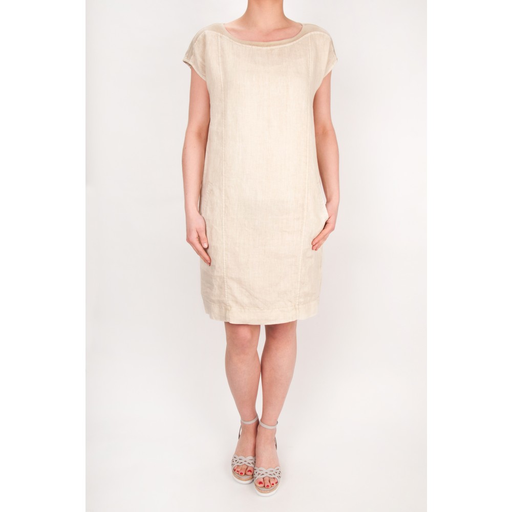 Sandwich Clothing Relaxed Linen Garment Dye Dress in Oatmeal