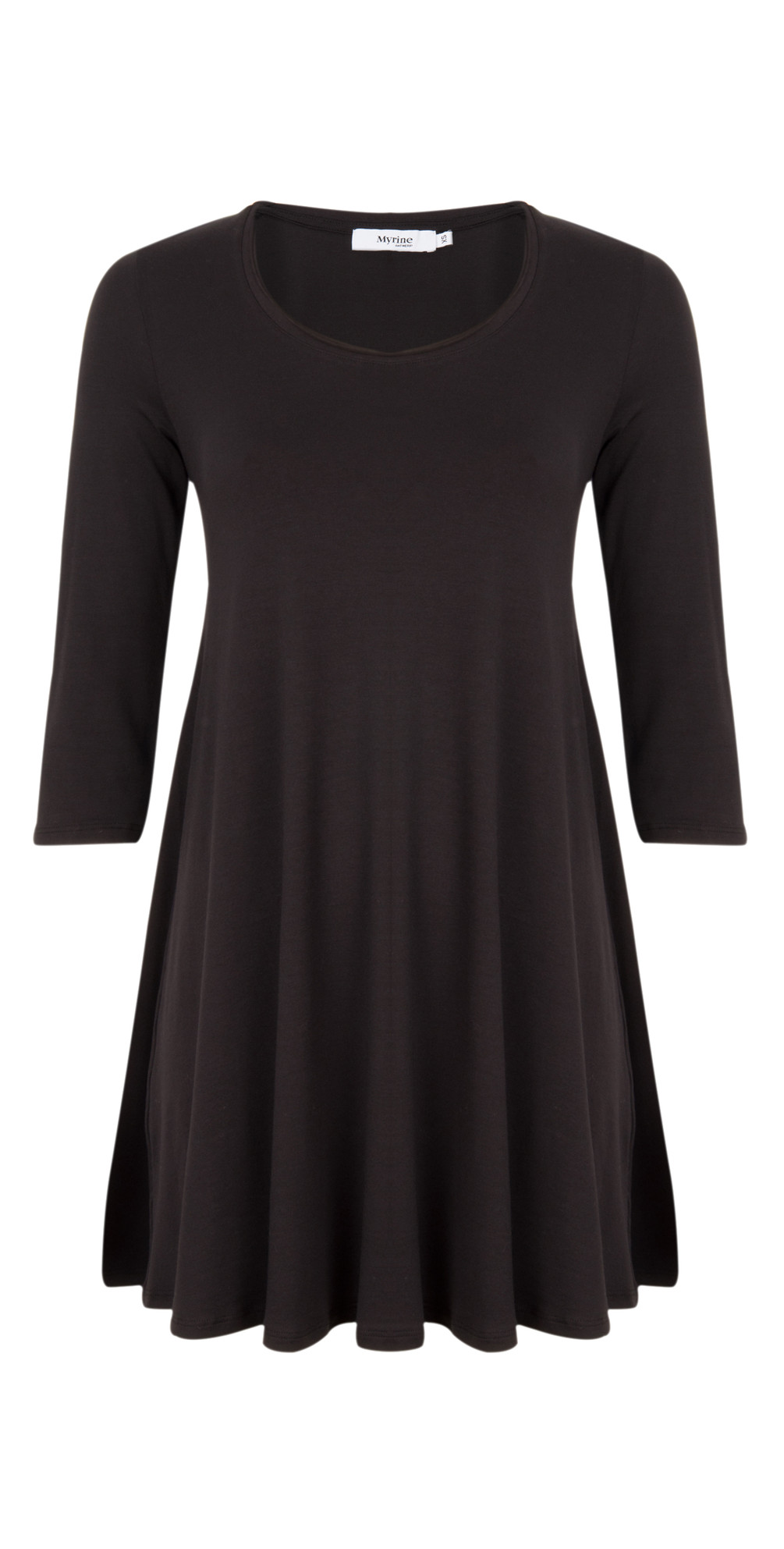 Myrine Essential Rose Jersey Tunic in 7A BLACK