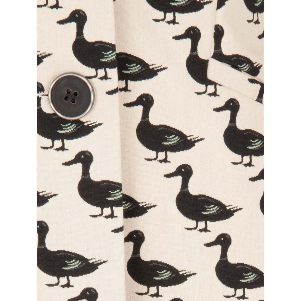 Avoca Quack Coat in Black/Ecru/White