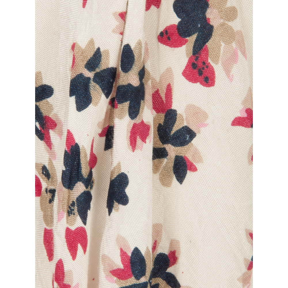 Masai Galila Leaf Print Tunic With Gathered Back Off White/Green