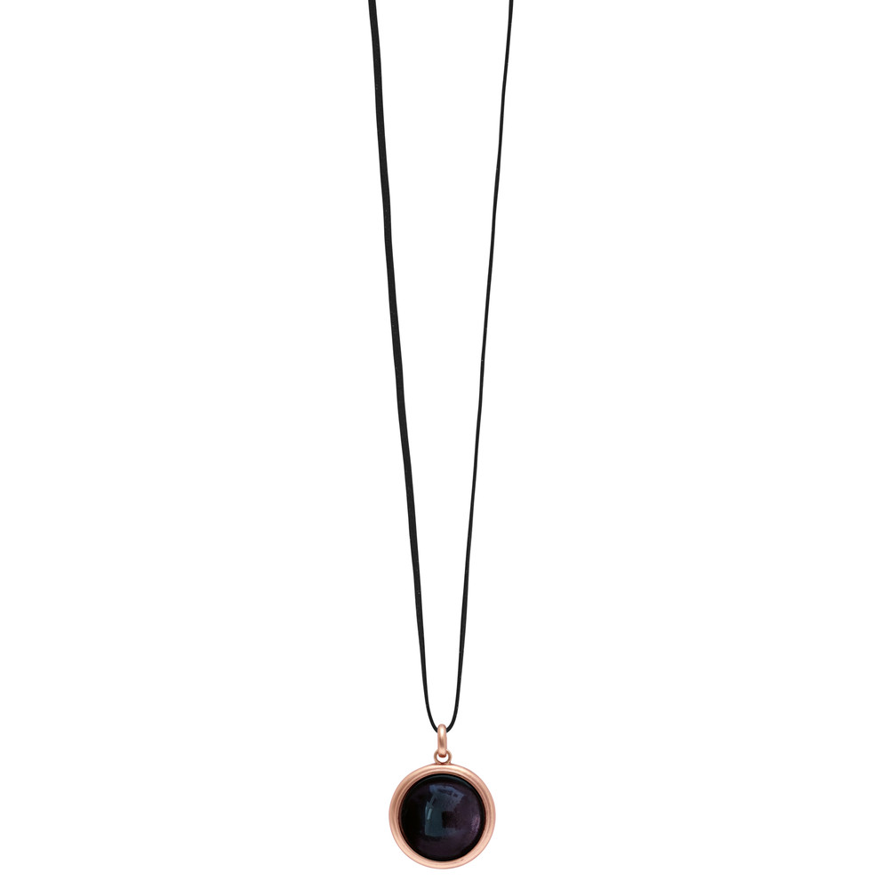 Dansk Smykkekunst Pippa Necklace With Circular Pendant in Gold/Blue