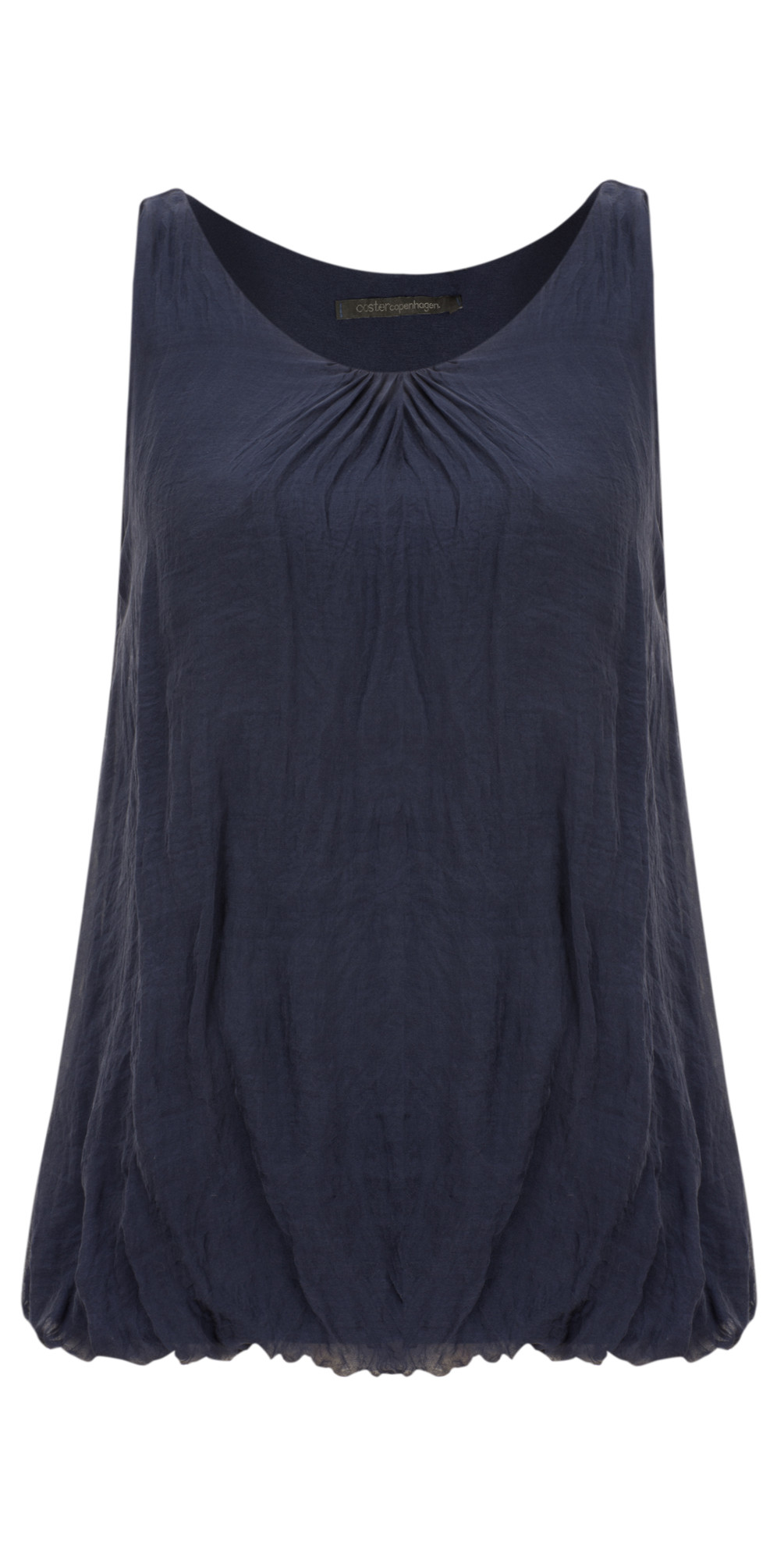 Coster Copenhagen Silk Sleeveless Top in Dark Blue
