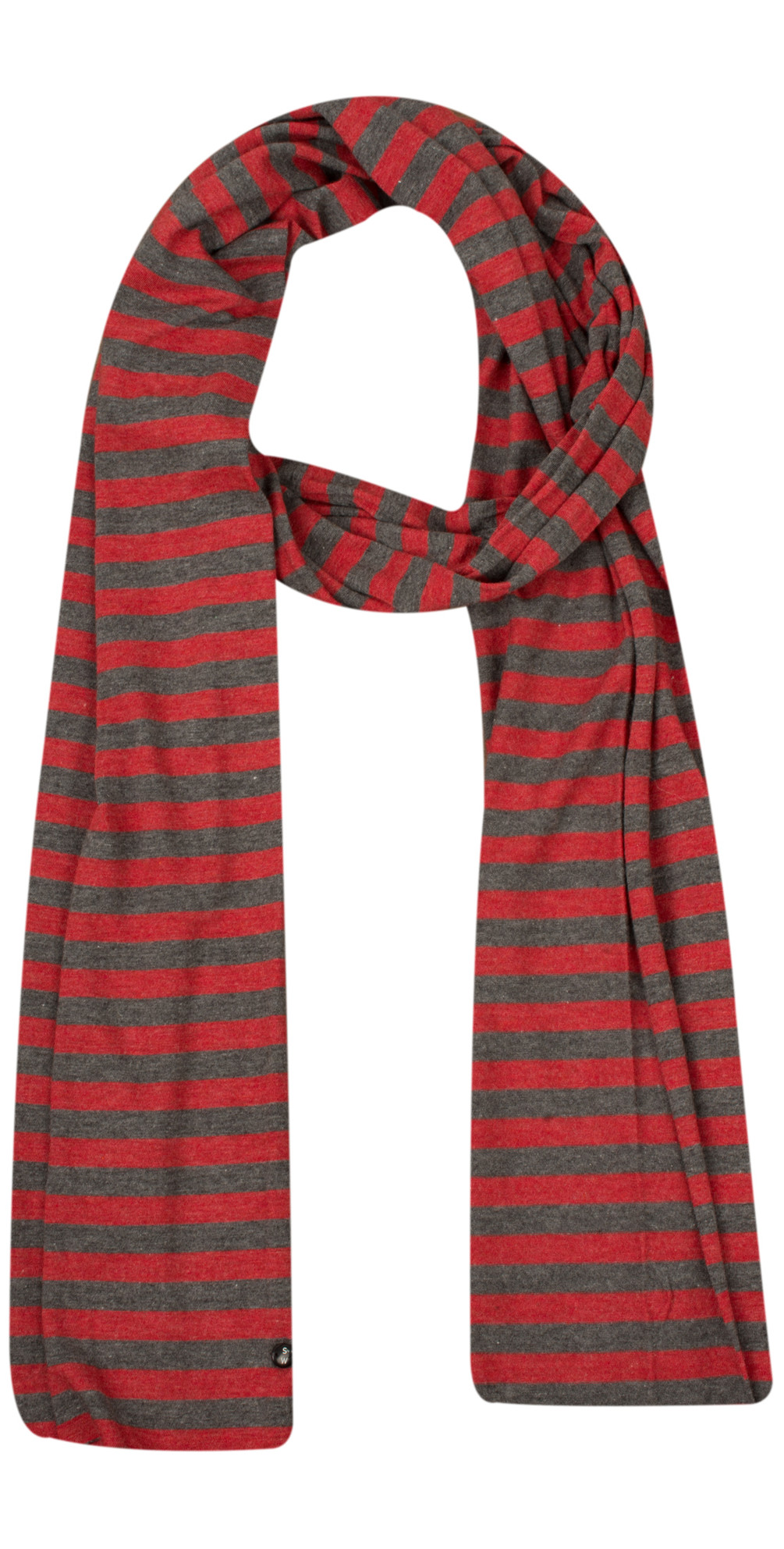 Sandwich Clothing Striped Jersey Scarf in Scarlet Red HTR