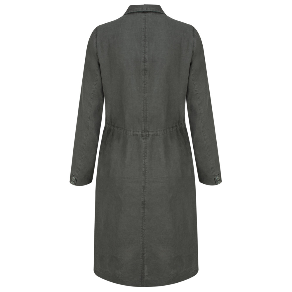 Sandwich Clothing Longline Linen Jacket in Grey