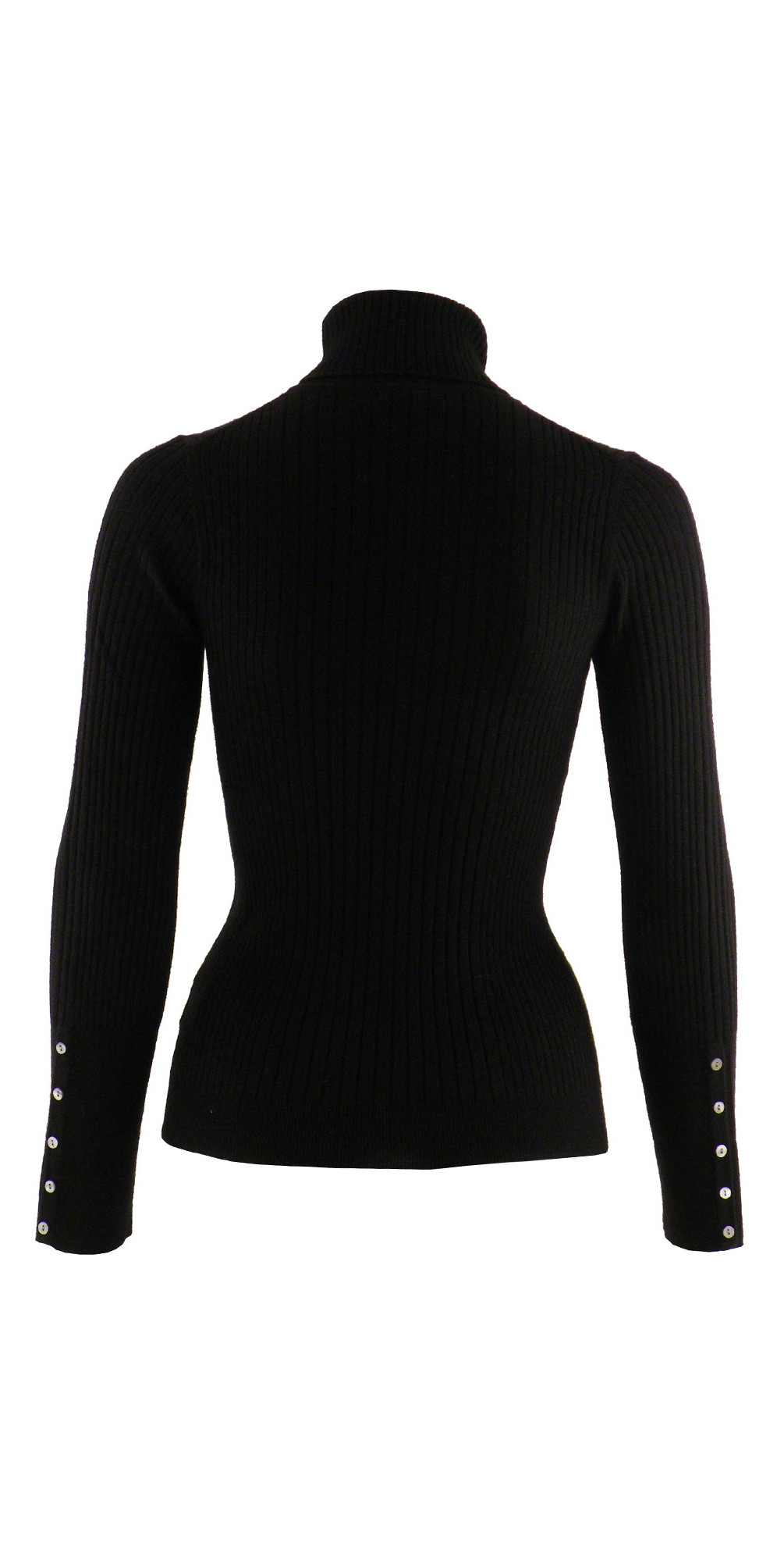 HOBBS Ribbed Polo Neck in Black
