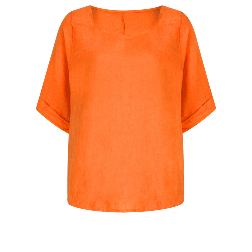 TOC Bettina Linen Top in Orange