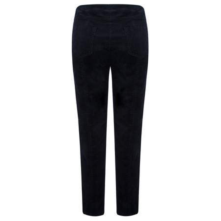 Robell Bella  Navy Needlecord Full Length Trouser - Blue