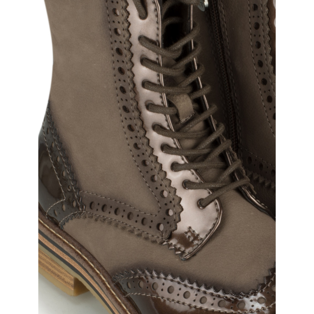 Marco Tozzi Nadja Lace Up Ankle Boot in Pepper