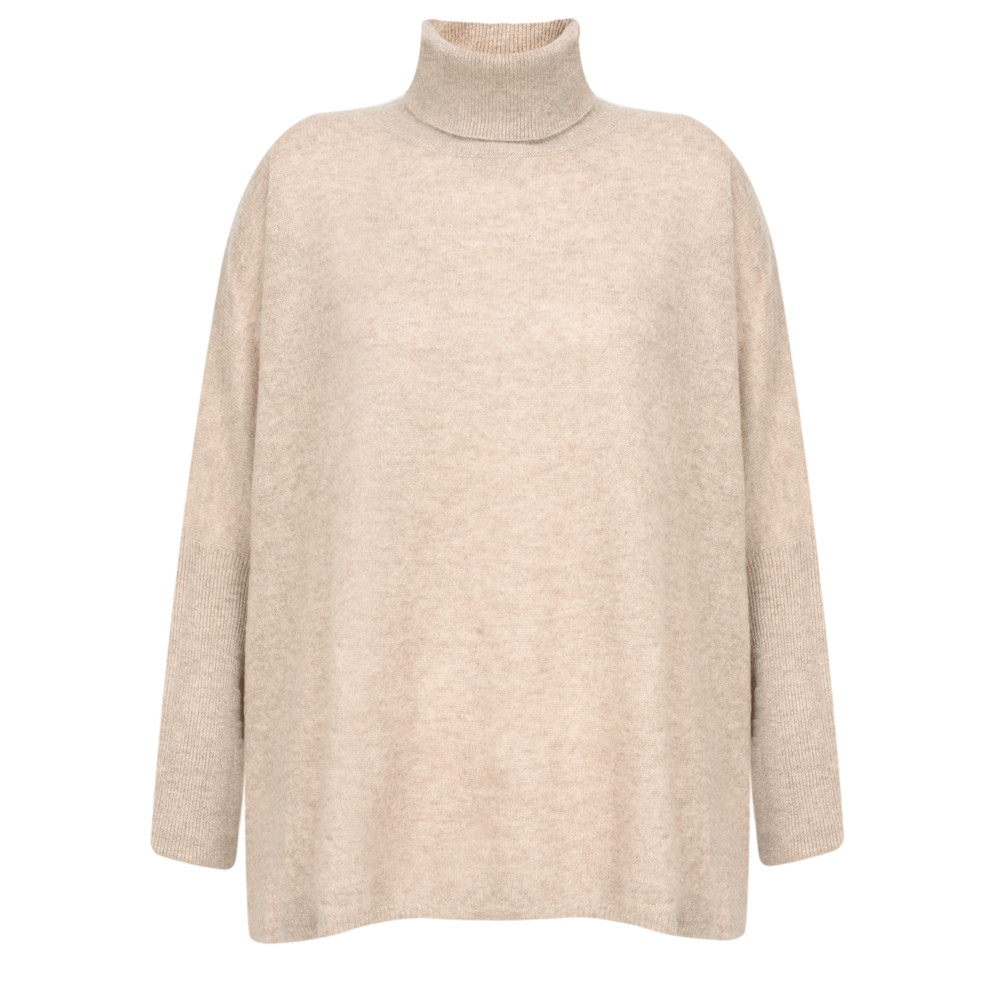 Absolut Cashmere Abella Cashmere Roll Neck Jumper in Beige