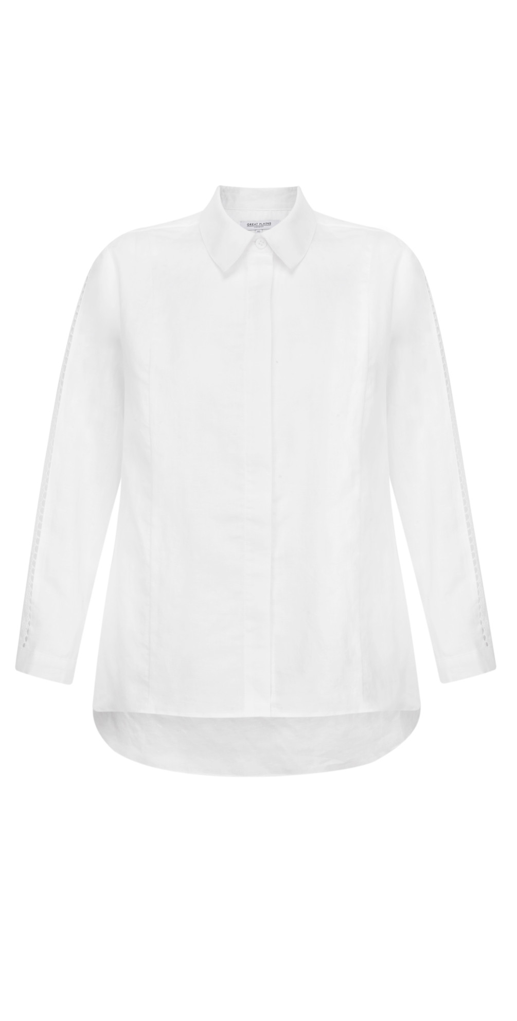 Great Plains Lagos Linen Shirt in Optic white