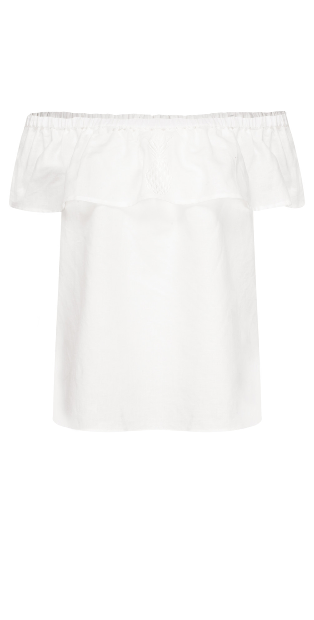 Great Plains Lagos Linen Top in Optic white