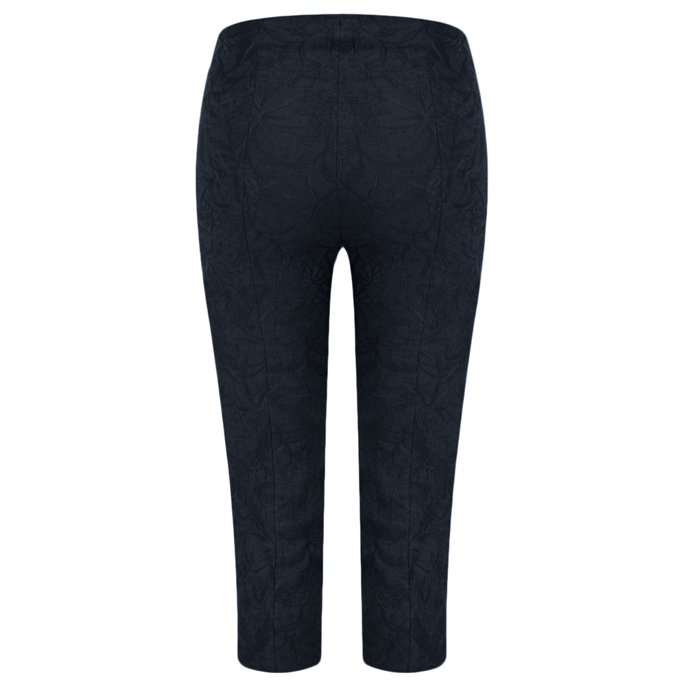 Robell Marie 07 Jacquard Trouser in Navy