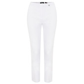 Lena White Ankle Detail Cropped Trouser