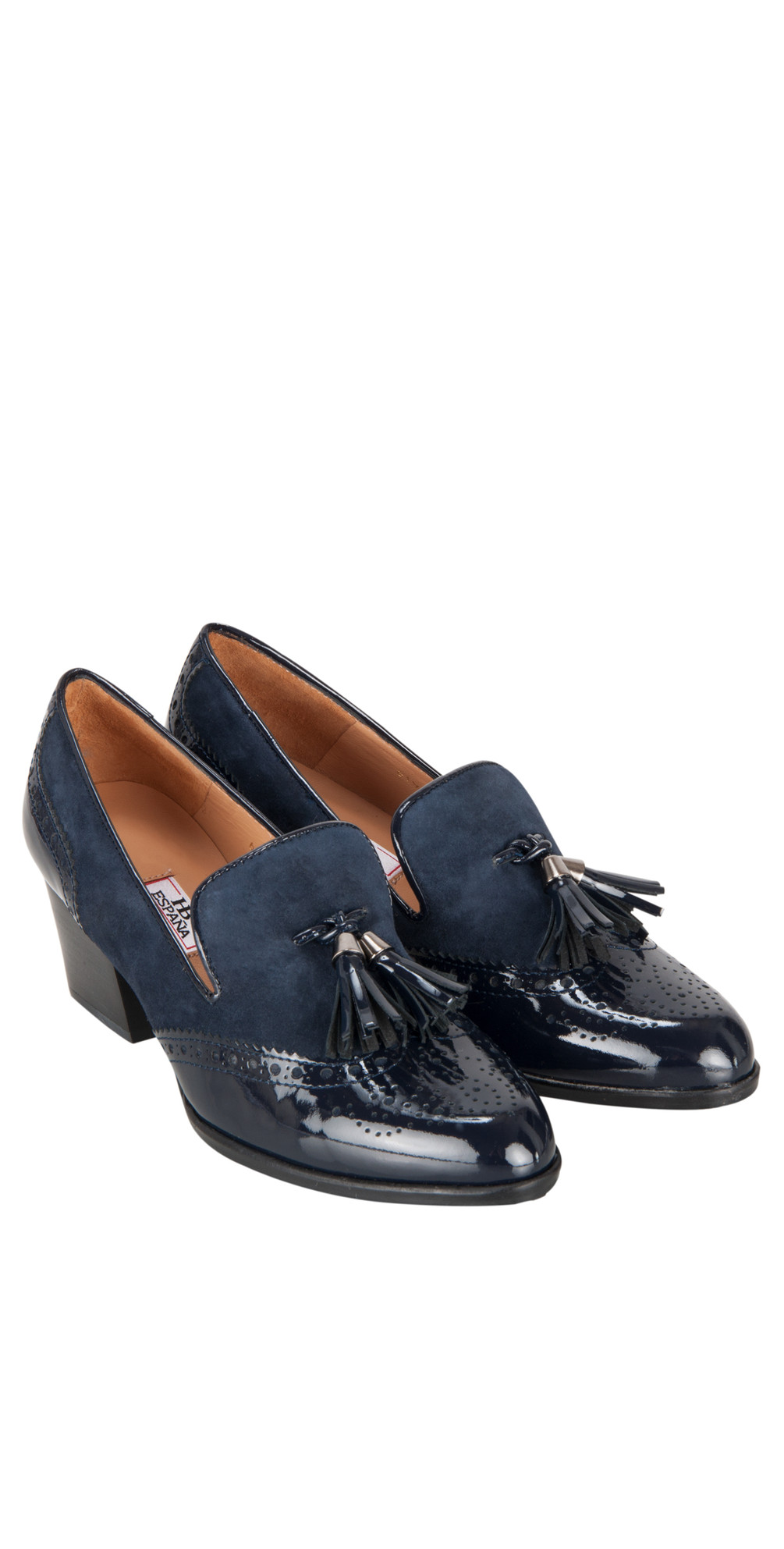 HB Shoes Amanda Brogue Tassel Loafer in Pacific