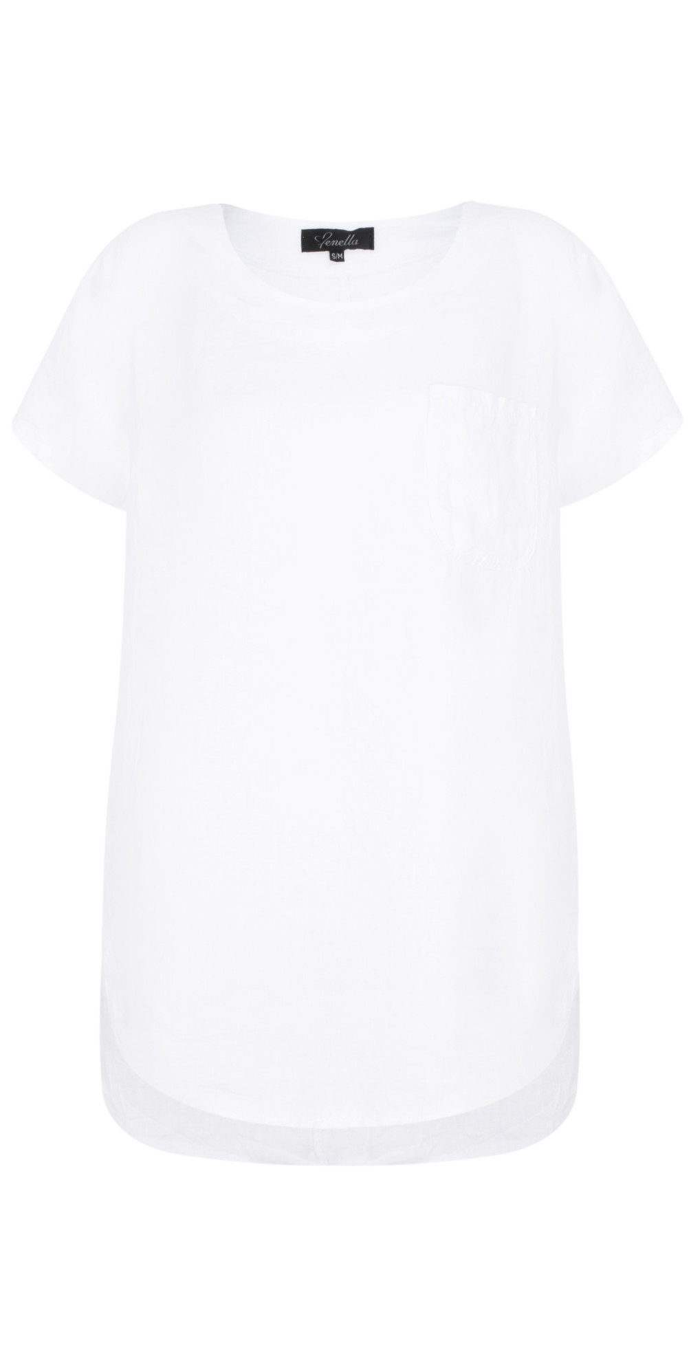 Fenella Agata Oversized Linen Top in White