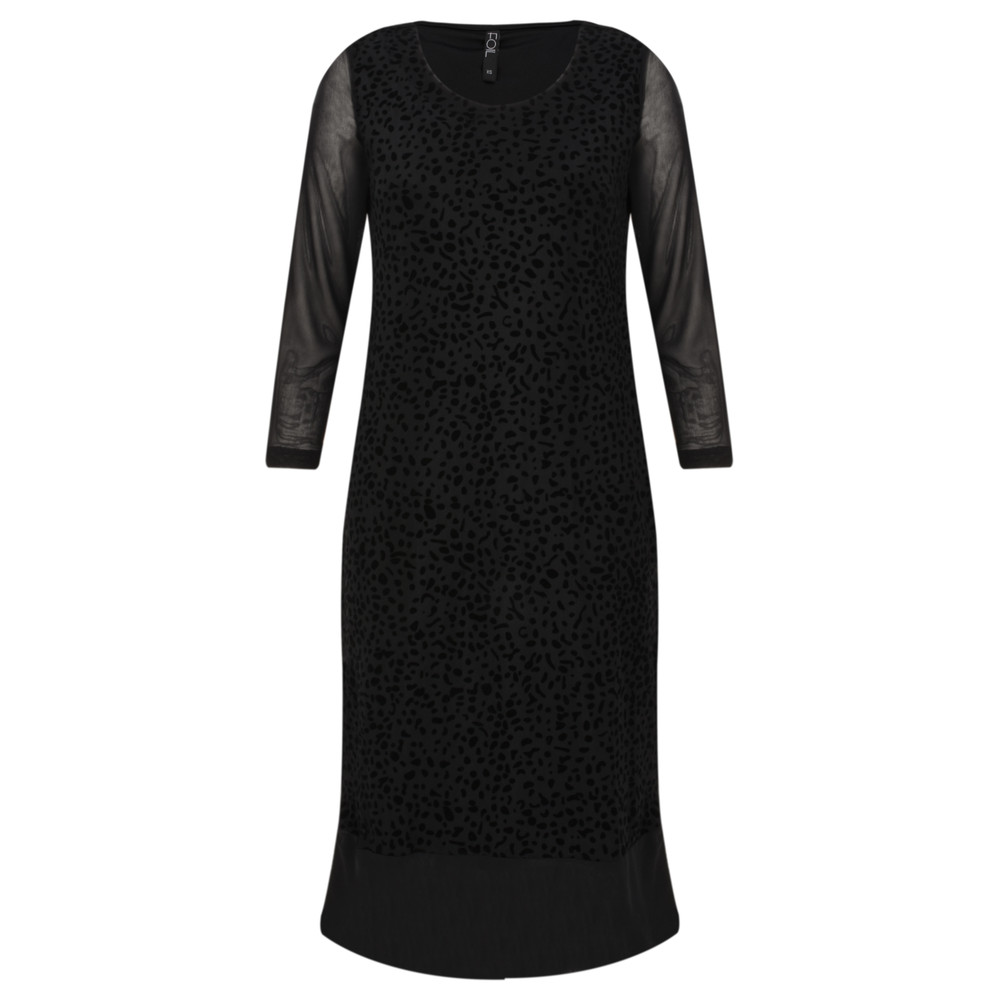 Foil Dotti Dress in Black