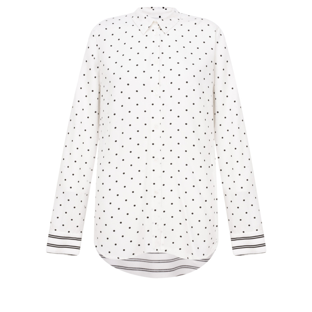 Sandwich Clothing Little Dots Flowy Shirt In Lily White
