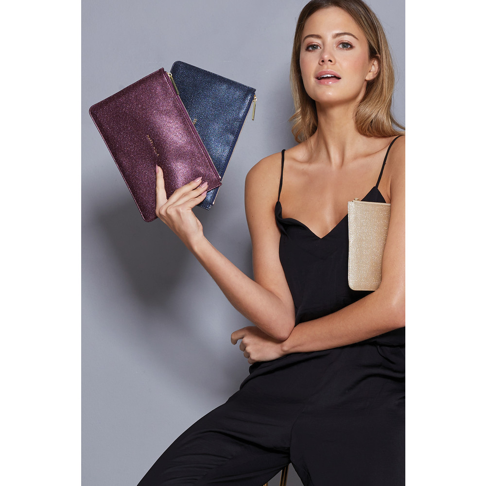 Katie Loxton Perfect Pouch Happy Hour in Shiny Burgundy