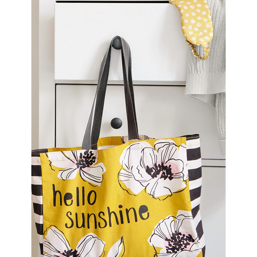 Caroline Gardner Hello Sunshine Tote Bag in Mustard