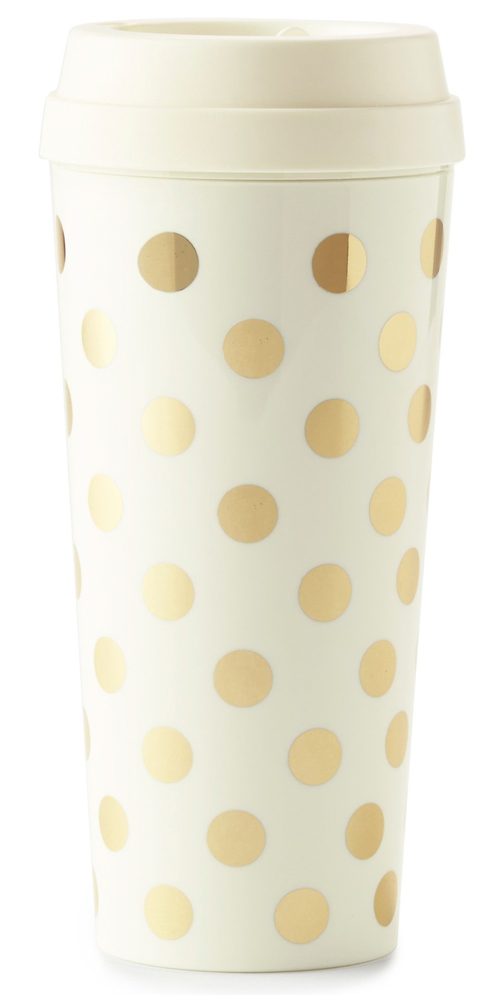Kate Spade Gold Dot Thermal Mug in Gold