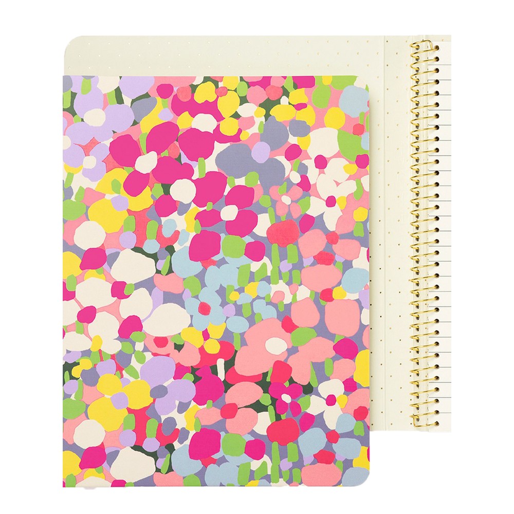 Kate Spade Floral Dot Concealed Spiral Notebook in Multi