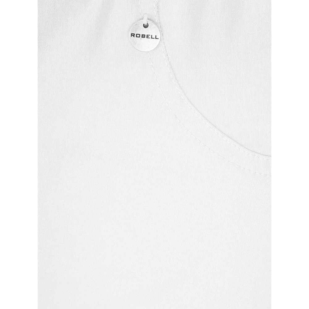 Robell Megan 04 Cotton Short With Pockets White 10