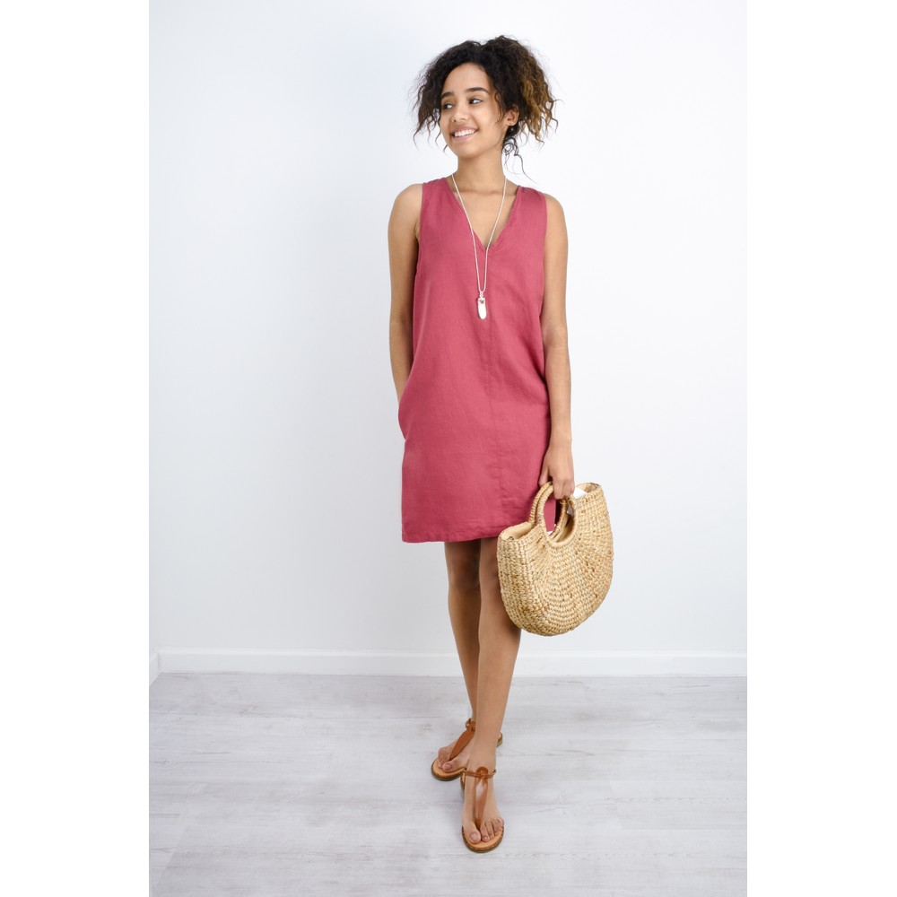 linen blend printed midi dress Black Printed Linen Blend Tired Midi Dress – Hilary Radley main image 0