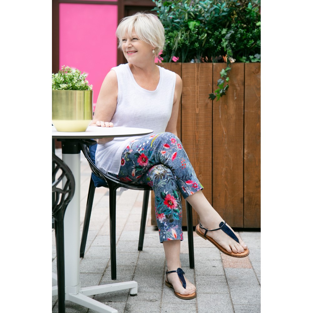 Robell Rose 09 Floral Print Cropped 