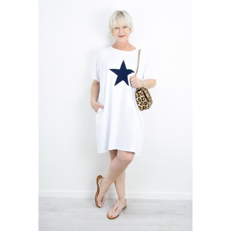 Chalk Linda Star Dress DO NOT USE  - White