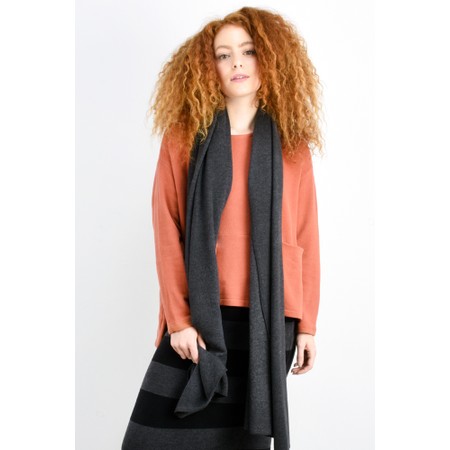 Mama B Segovia U Anthracite Plain Fleece Scarf - Grey