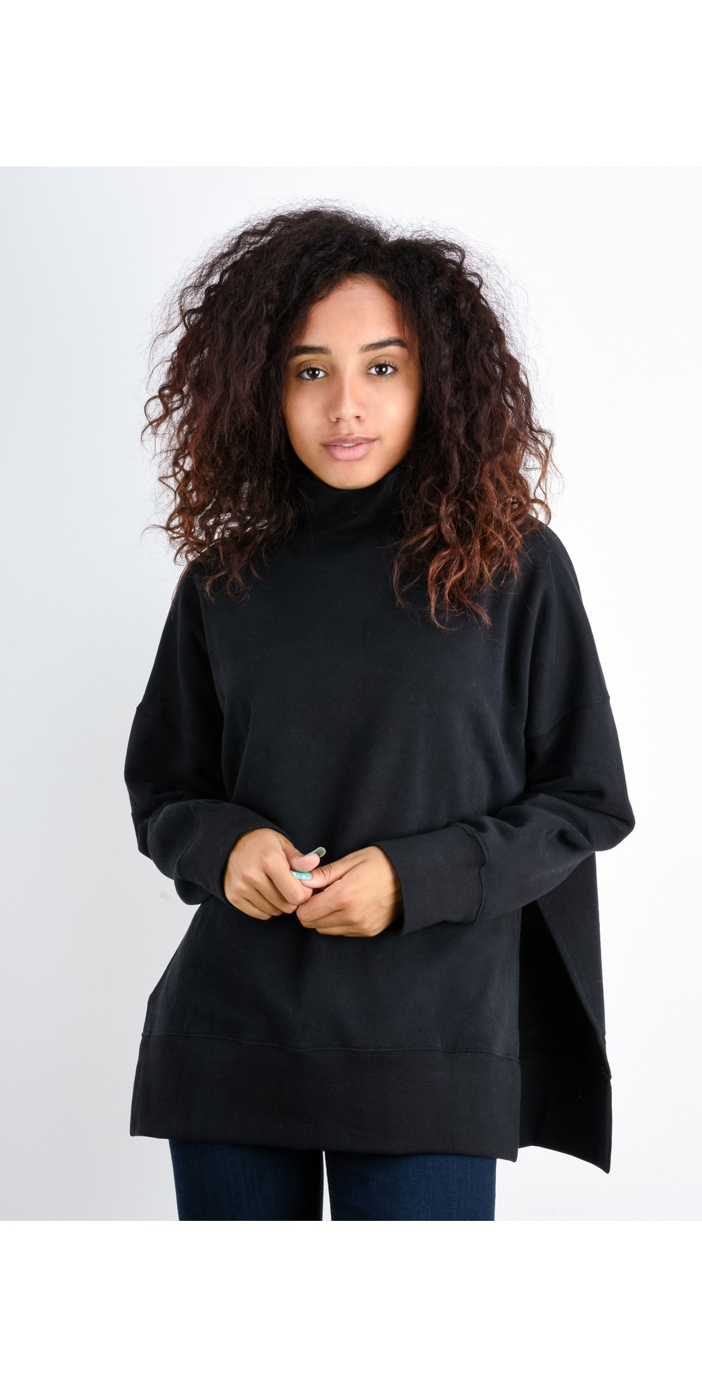 French Connection Sunday Fleece Lined Jumper in Black