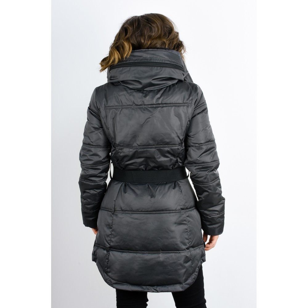 RINO AND PELLE Addison Faux Fur Collar Rino & Pelle Deep Grey Addison Coat