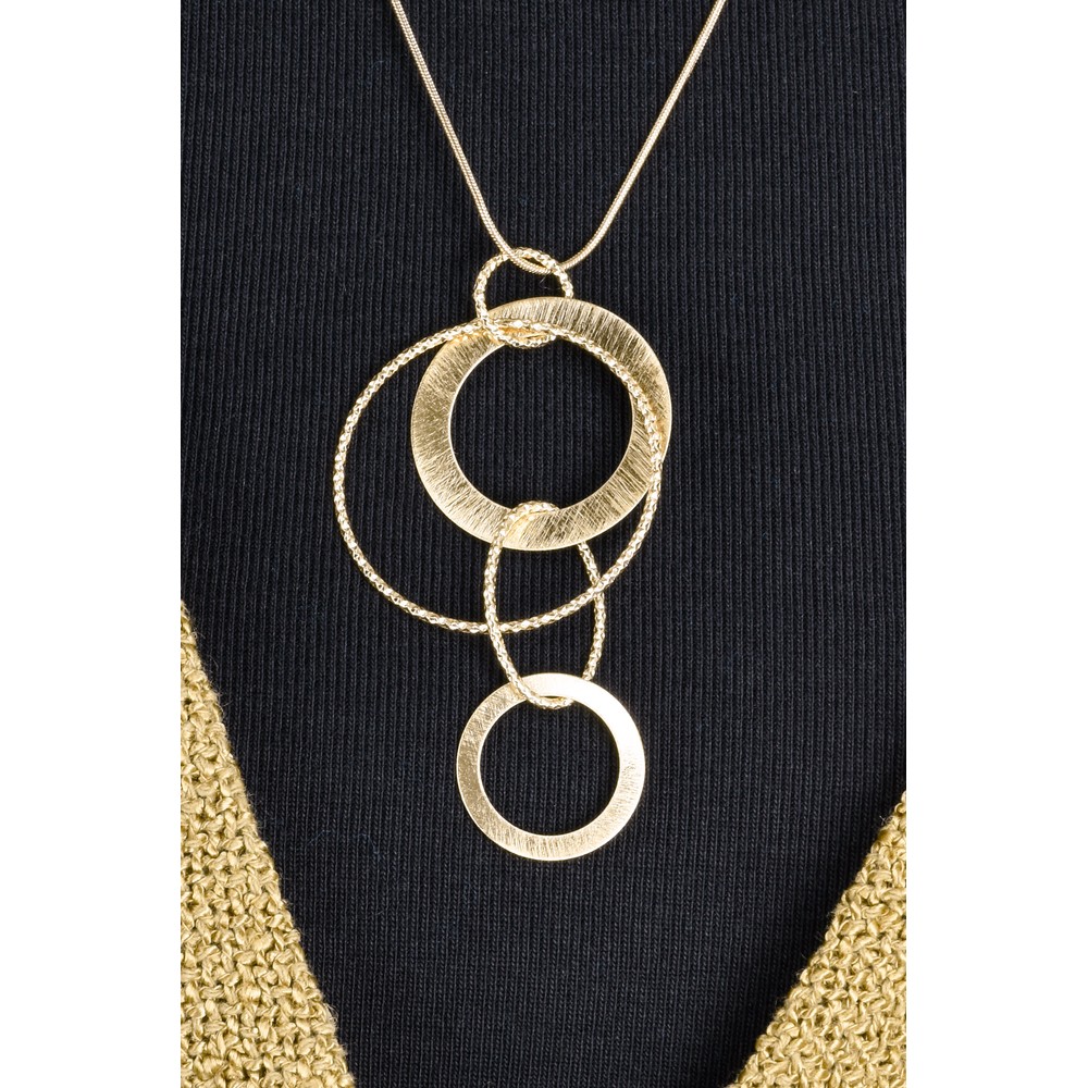Dansk Smykkekunst Alyssa Circle Necklace in Gold