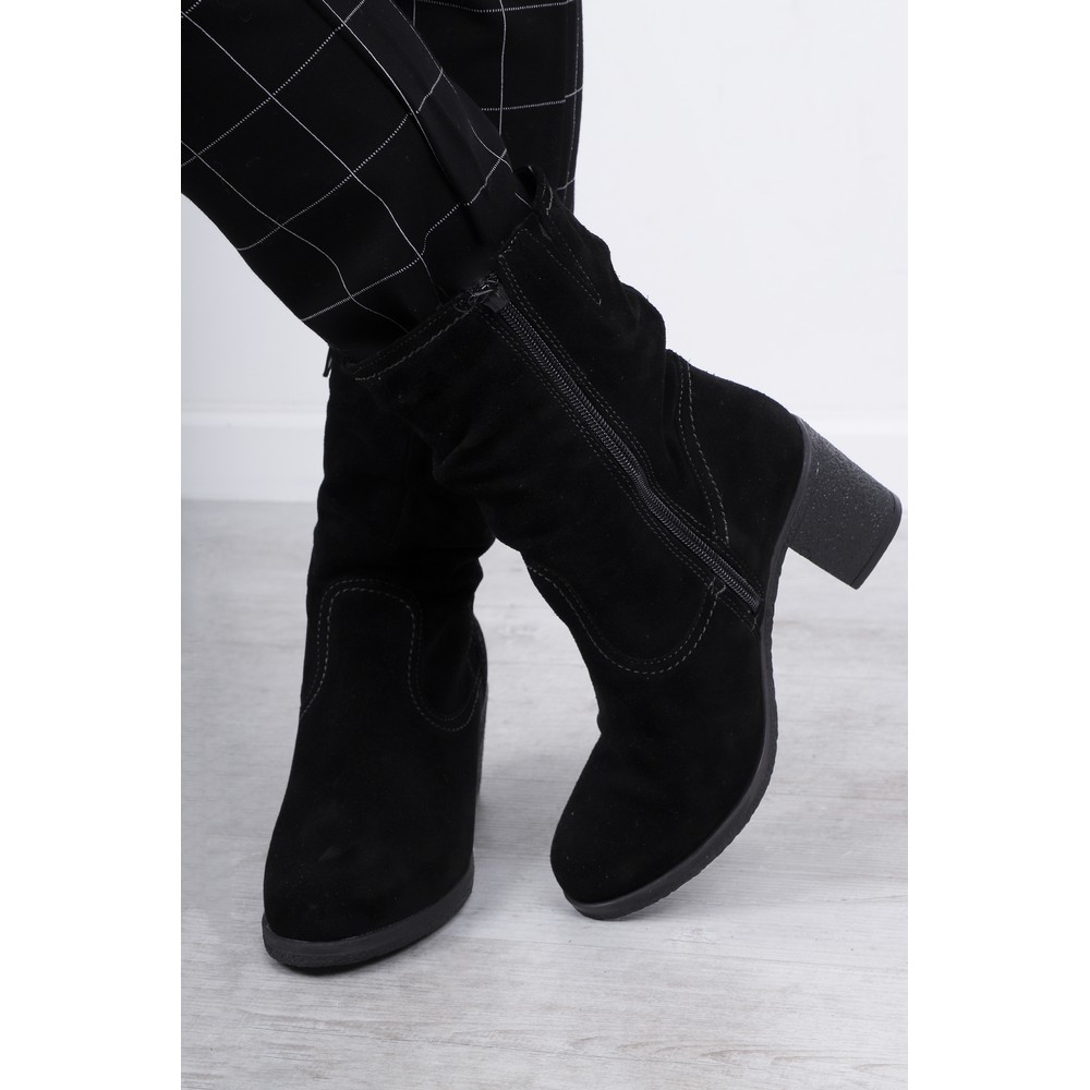 suede boots calf length