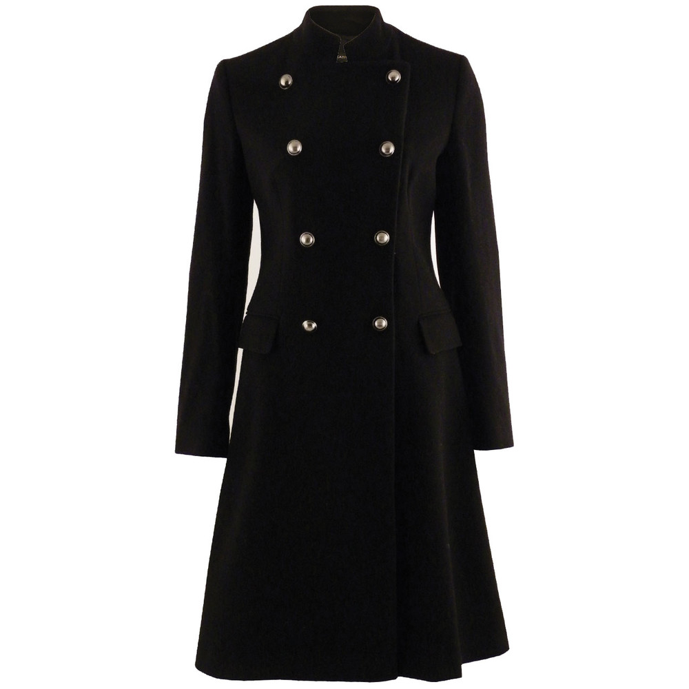 Great Plains Officer Military Coat in Black