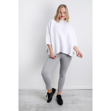 Chalk Vicki Cotton Rib White Jumper - White