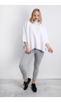 Chalk White  Vicki Cotton Rib White Jumper  