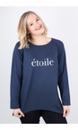 Chalk Navy / Silver  Robyn Etoile Top  