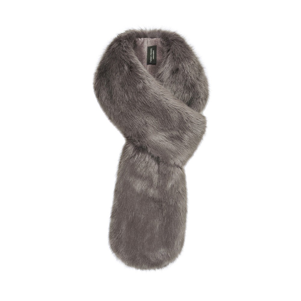 Helen Moore Loop Faux Fur Scarf Lady Grey