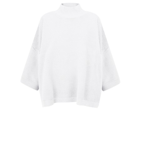 Chalk Vicki Cotton Rib White Jumper - White