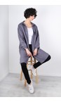 Chalk Charcoal Lisa Linen Jacket  